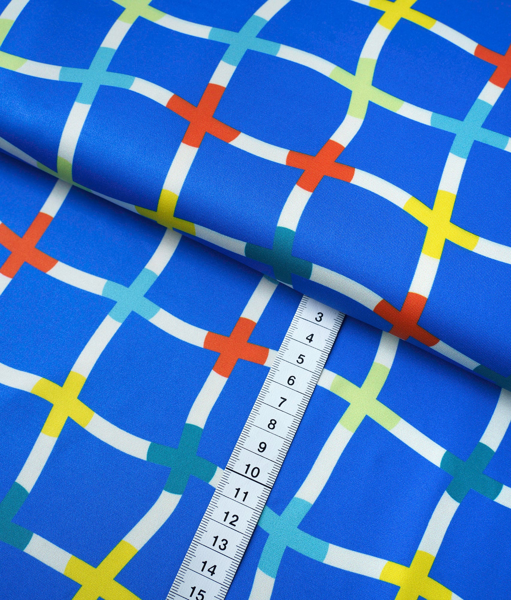 albstoffe-performance-grid-blue-activewear-jersey image 3