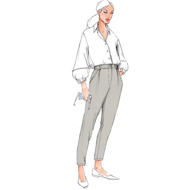 schnittmuster-berlin-highwaist-hose-cke-damen-schnittmuster image 1