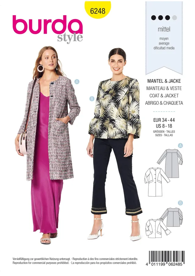 burda-style-6248-damen-mantel-und-jacke-gr-34-44 image 1