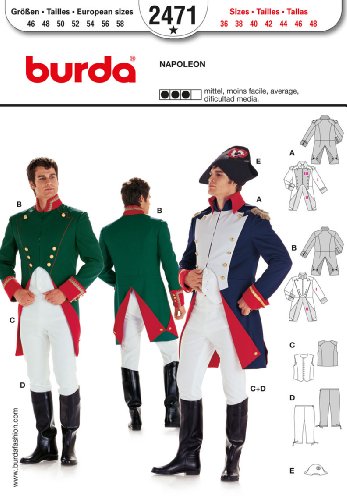 burda-style-2471-kost-m-napoleon-offizier-schnittmuster-herren-gr-46-58 image 2