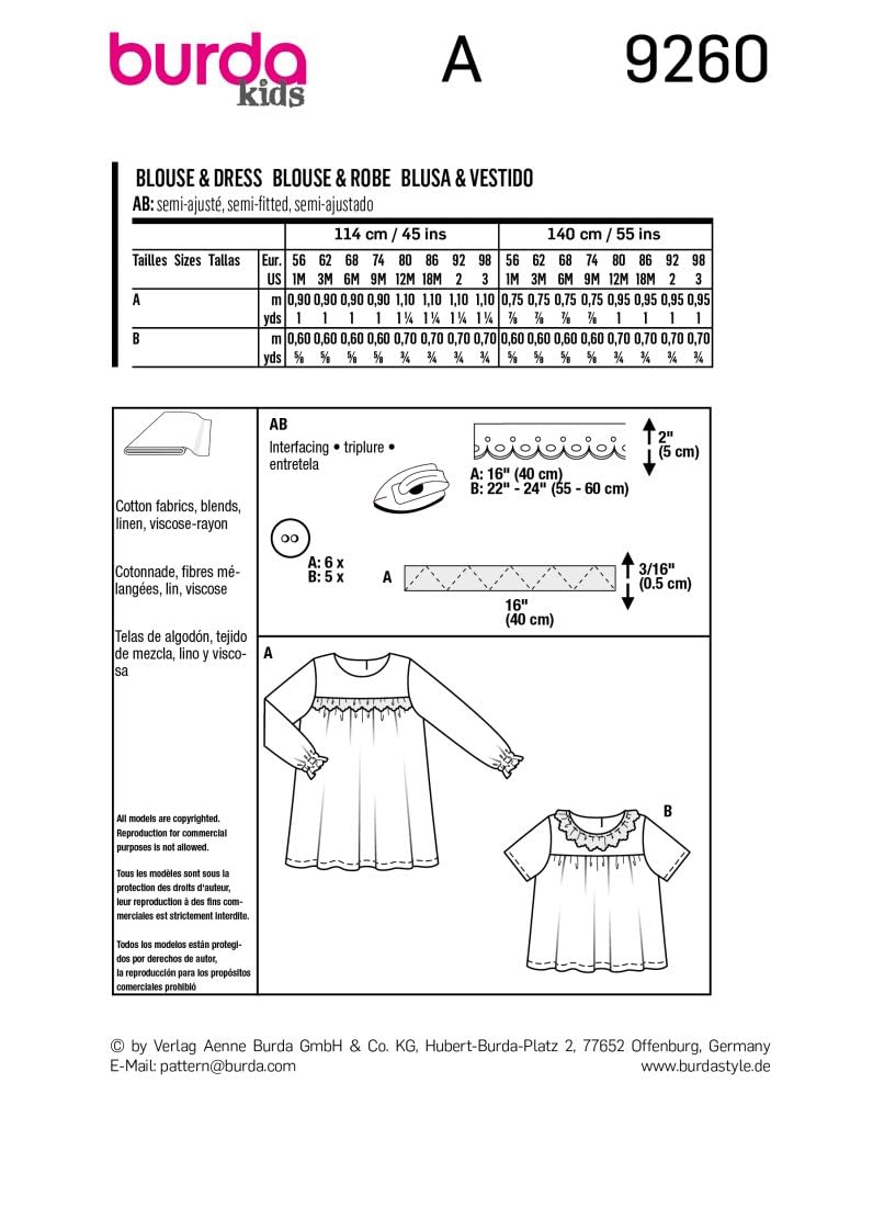 burda-style-b9260-schnittmuster-kleid-und-bluse-f-r-m-dchen-gr-56-98 image 8