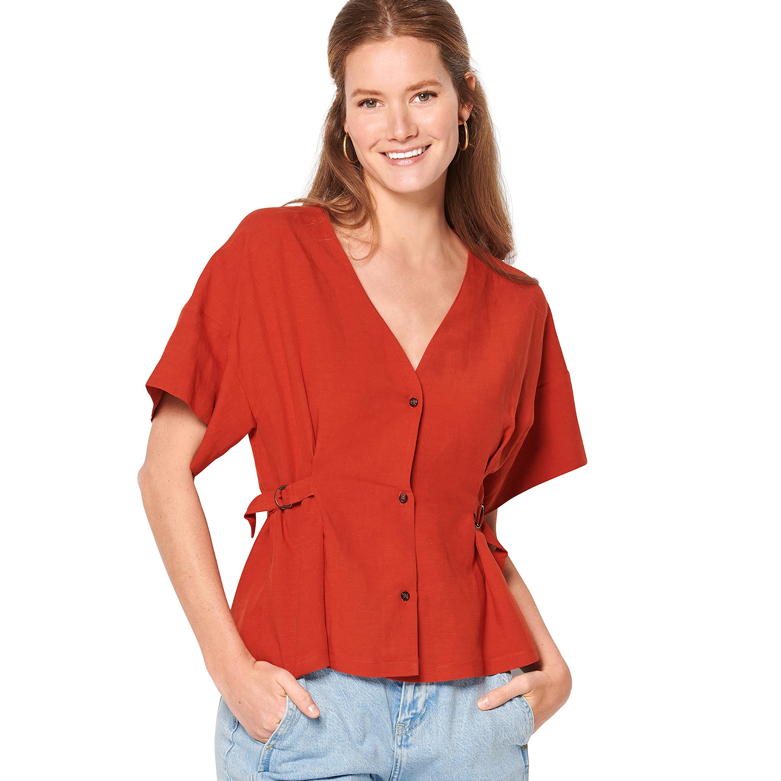 burda-style-schnittmuster-set-v-ausschnitt-blusen-mit-bindeg-rtel-damen-gr-34-44 image 4