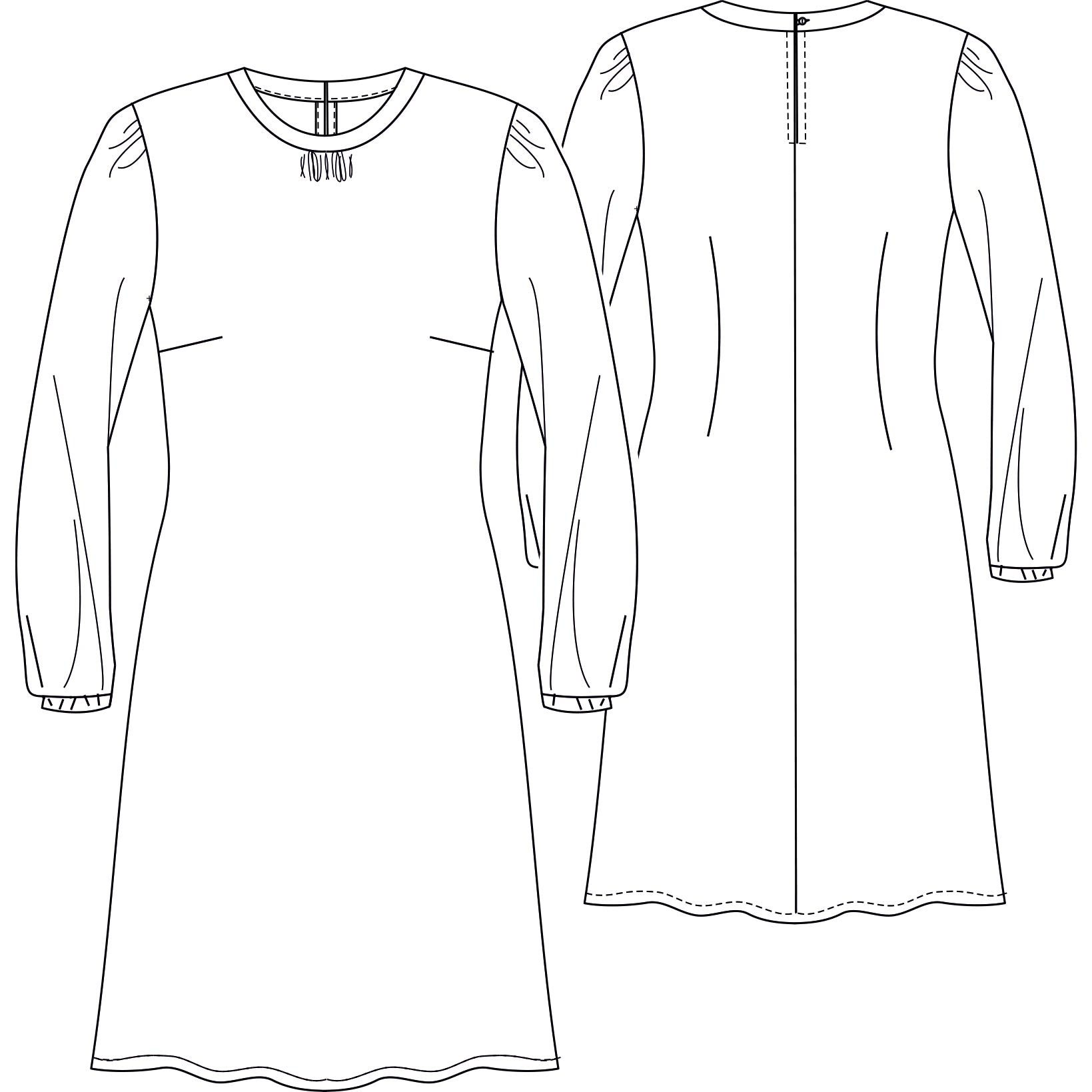 schnittmuster-berlin-kleid-lena-damenkleid-mit-frontfalten-34-50 image 2