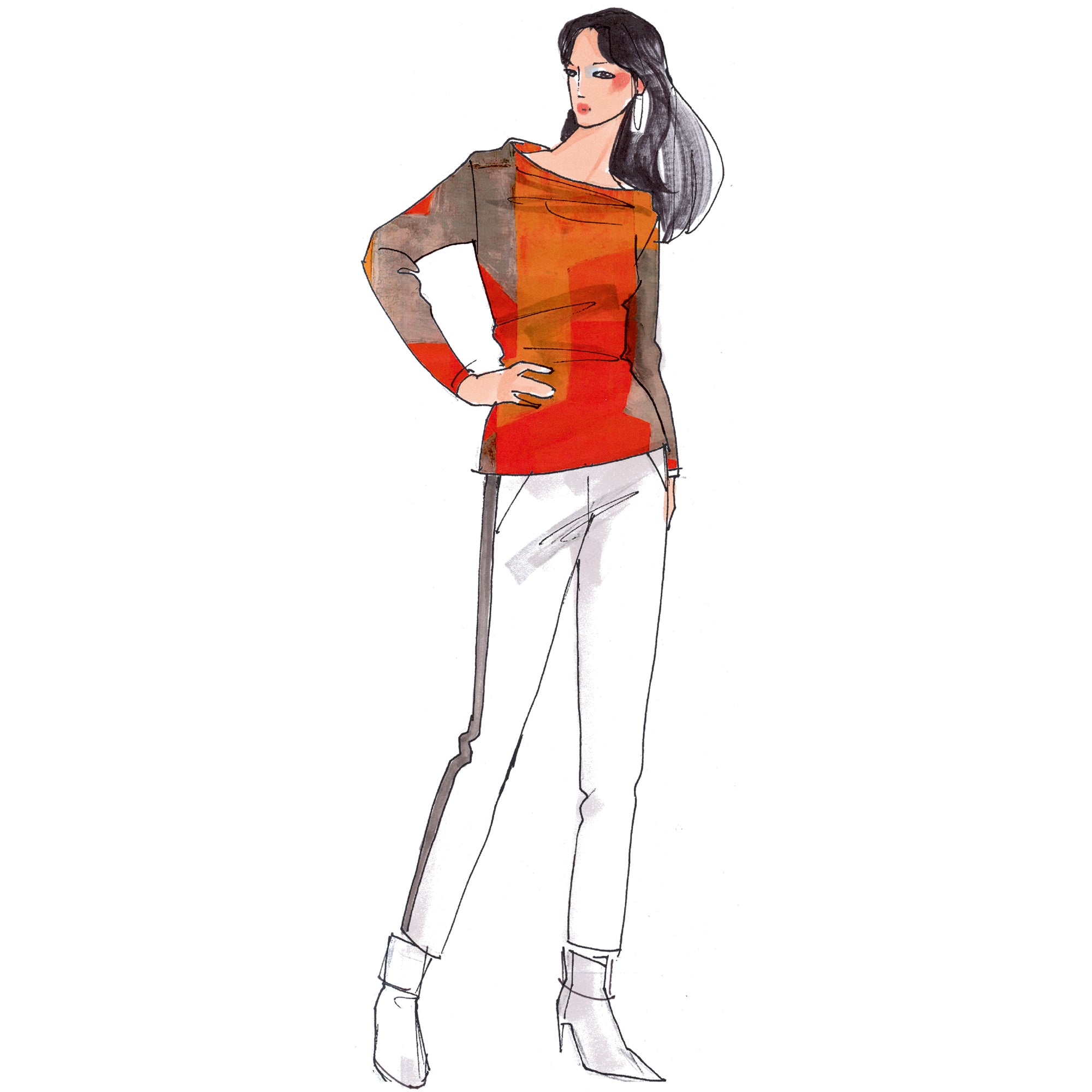 schnittmuster-berlin-pullover-pony-h-tchen-damenpulli-mit-wasserfall-ausschnitt image 1