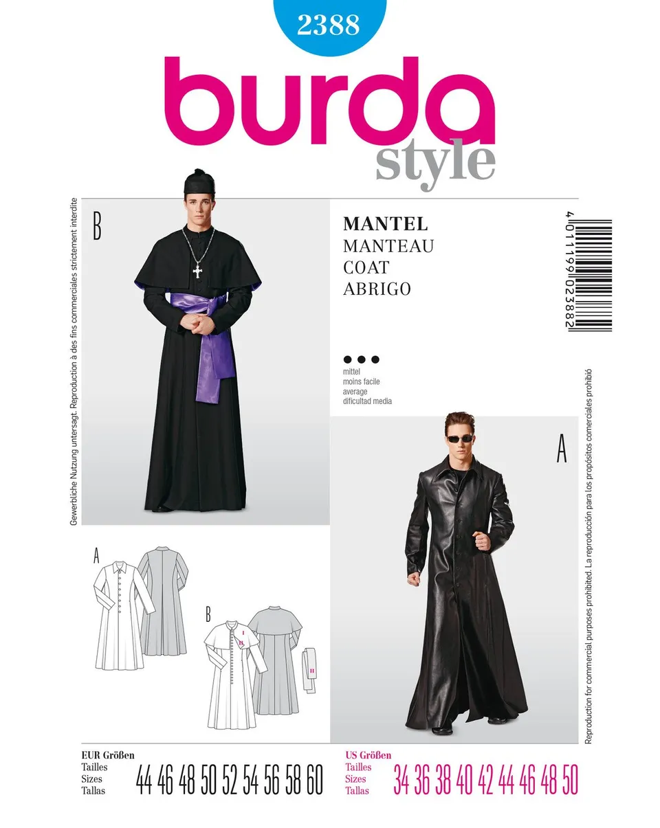 burda-style-schnittmuster-2388-herrenmantel-mit-sch-rpe-und-pelerine-gr-44-60 image 1