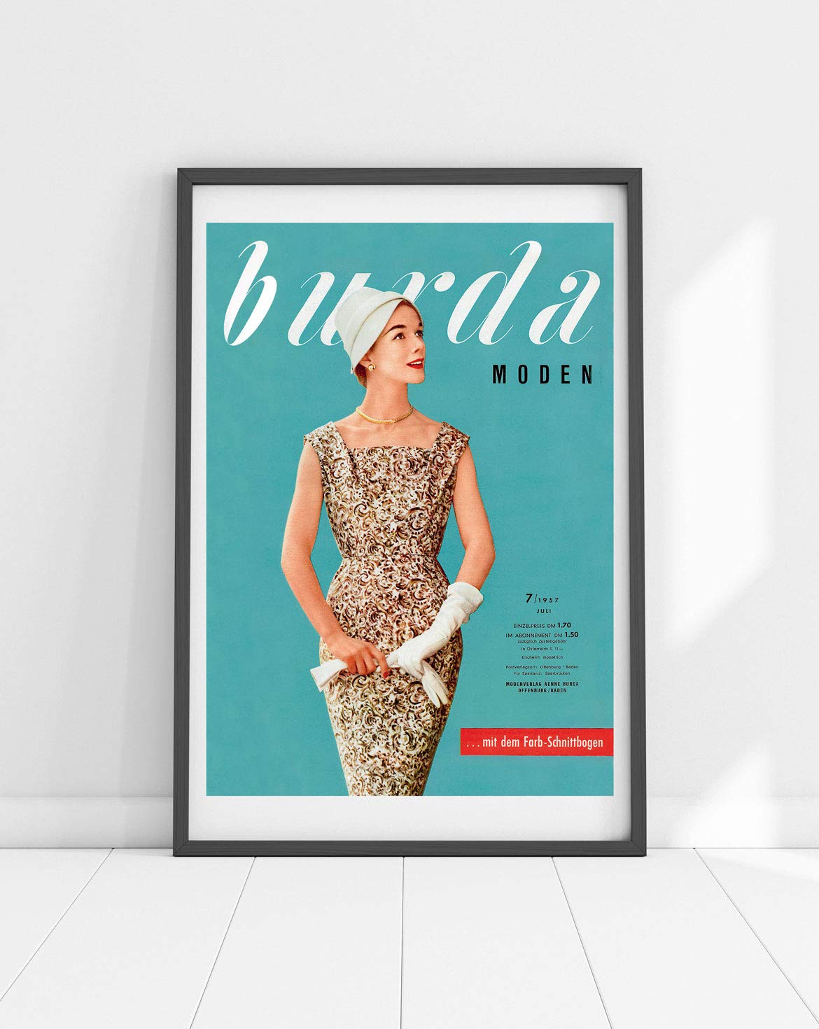 burda-retro-poster-din-a2-t-rkis-vintage-jubil-ums-edition image 2