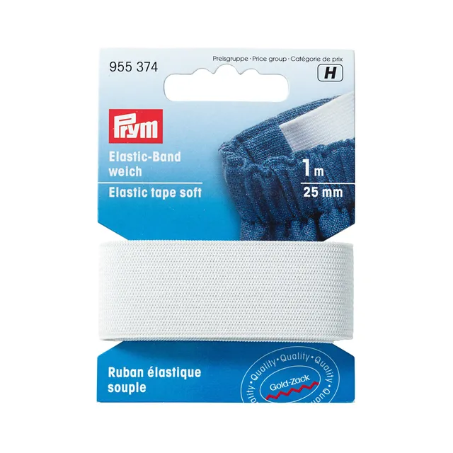 prym-955374-elastic-band-weich-25-mm-wei-meterware-zubeh-r image 1
