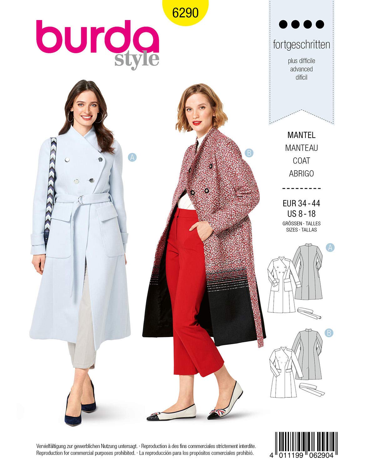 burda-style-schnittmuster-6290-knielanger-mantel-damen-34-44-tailliert image 7