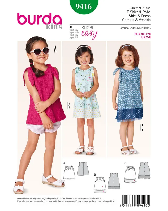 burda-style-9416-shirt-kleid-kids-papierschnittmuster-gr-92-128 image 1