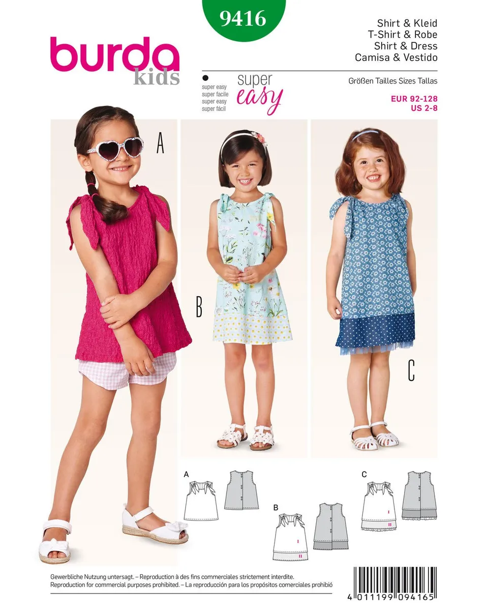 burda-style-9416-shirt-kleid-kids-papierschnittmuster-gr-92-128 image 1