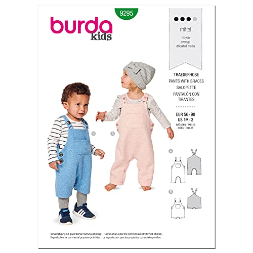 burda-style-9295-schnittmuster-baby-latzoverall-gr-e-56-98-1-monat-bis-3-jahre image 5