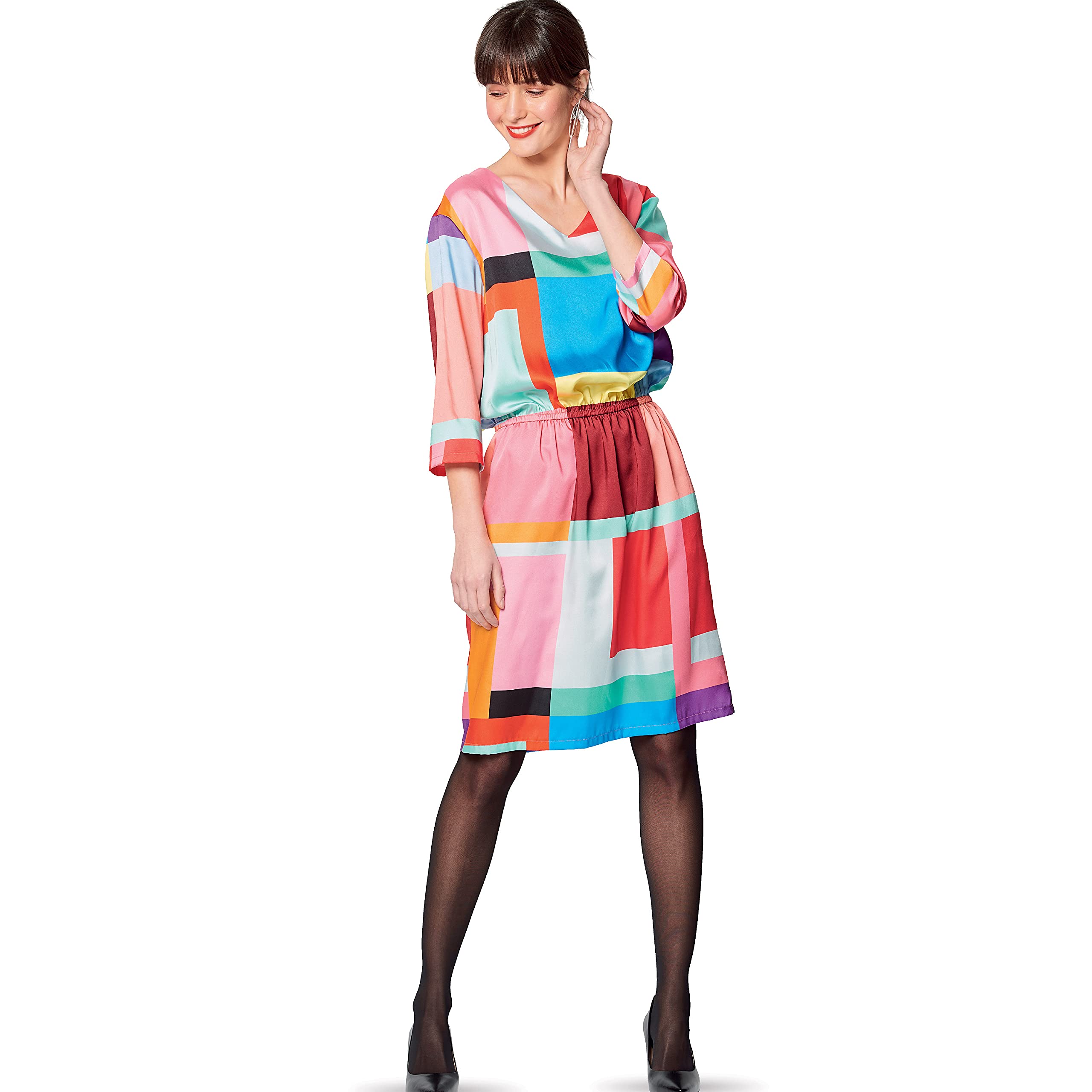 burda-style-schnittmuster-set-bluse-und-kleid-damen-34-44 image 7