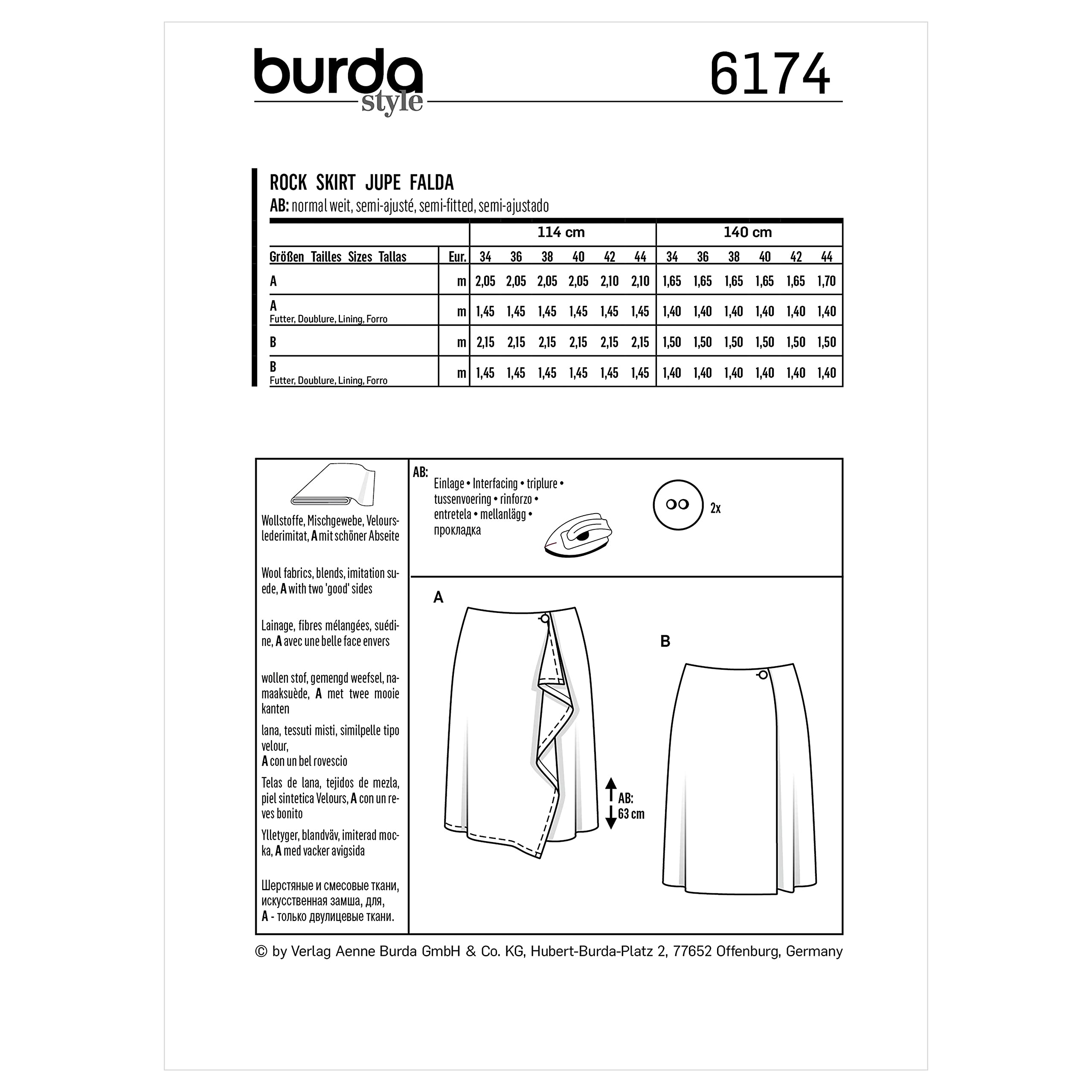 burda-style-6174-schnittmuster-wickelrock-damen-gr-34-44-level-3-mittel image 2