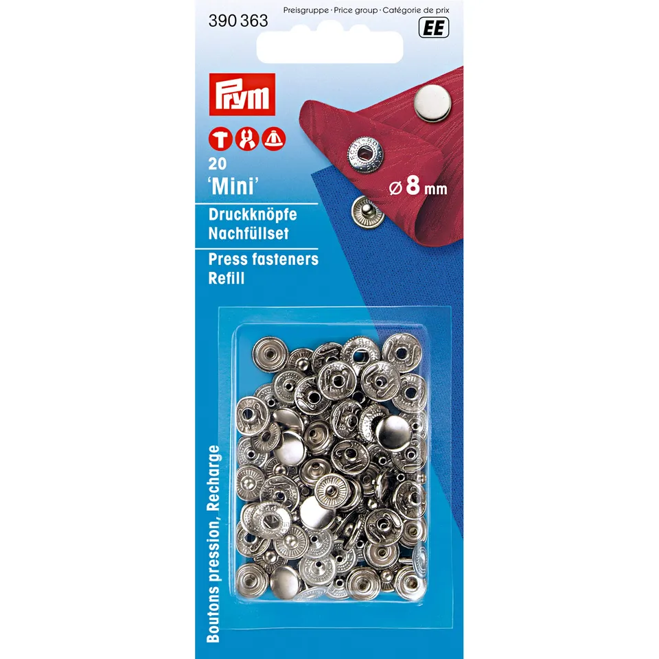 prym-390363-nachf-llpackung-druckkn-pfe-mini-8-mm-silberfarbig image 1