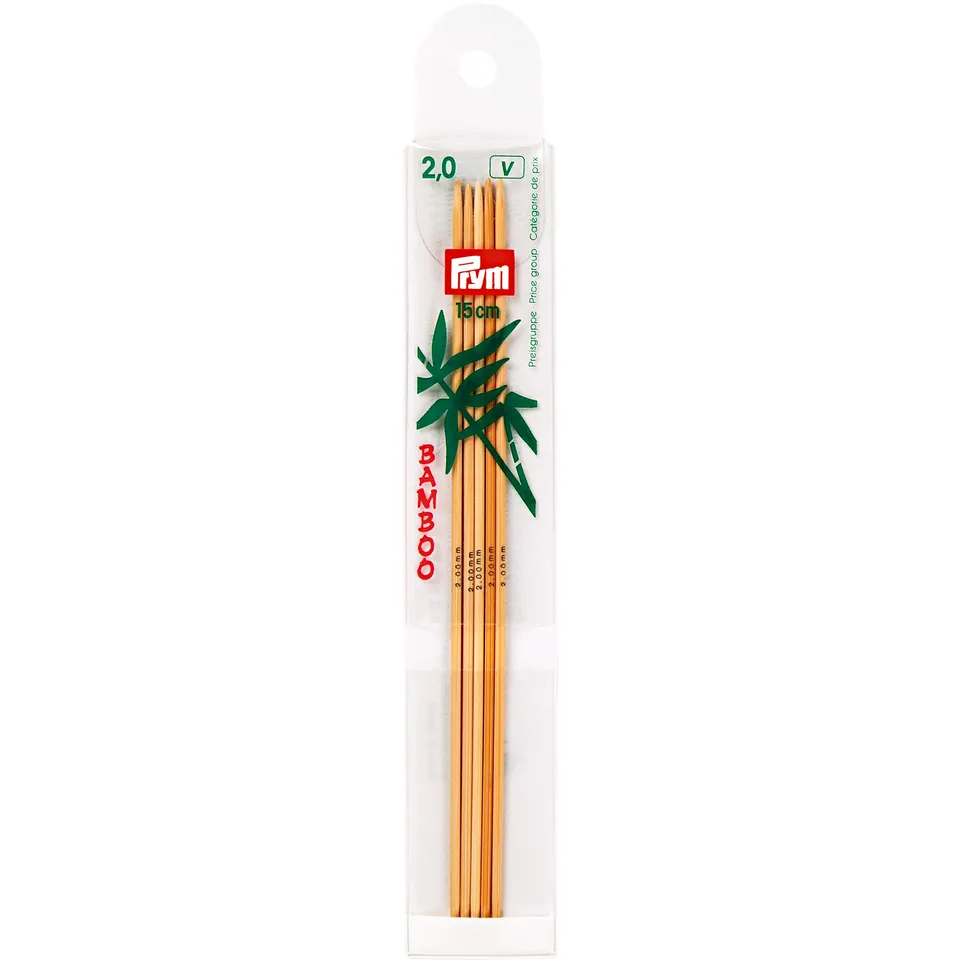 prym-221200-strumpfstricknadeln-bambus-15-cm-2-00-mm image 1