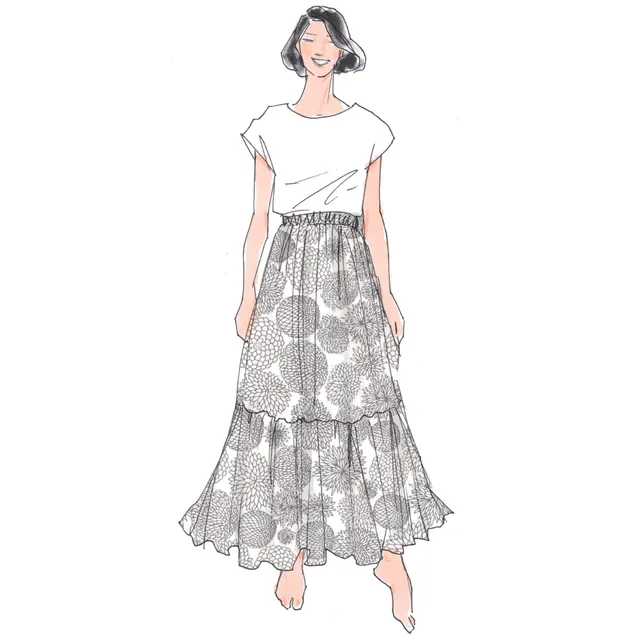schnittmuster-berlin-stufenrock-roos-e-book-damen-boho-rock image 1