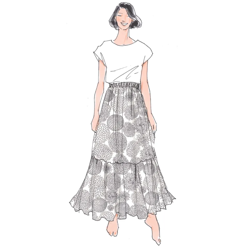 schnittmuster-berlin-stufenrock-roos-e-book-damen-boho-rock image 1