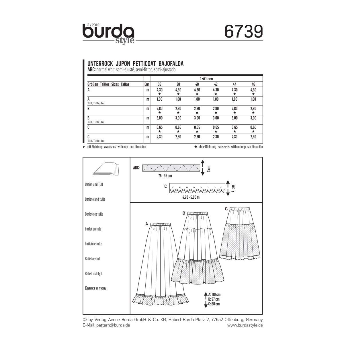 burda-style-6739-schnittmuster-petticoat-unterrock-wei-gr-10-20 image 2