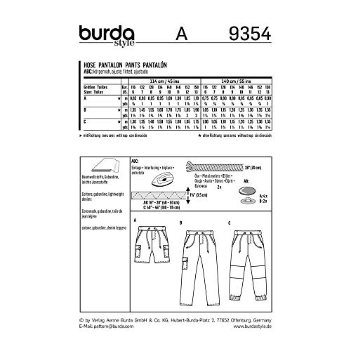 burda-kids-schnittmuster-9354-kinder-hose-shorts-gr-116-158 image 4