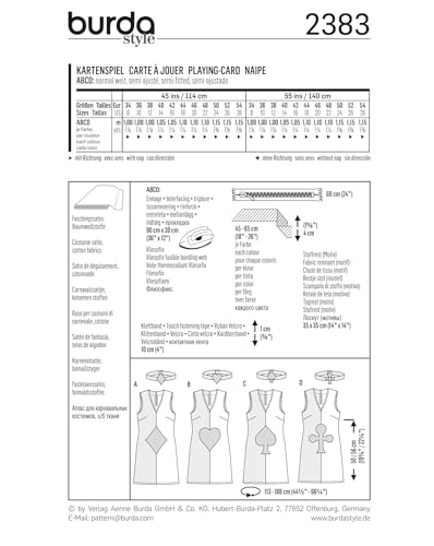 burda-style-burda-easy-2383-damen-karneval-kost-m-kleid-mit-spielkartenmotiv-gr- image 4