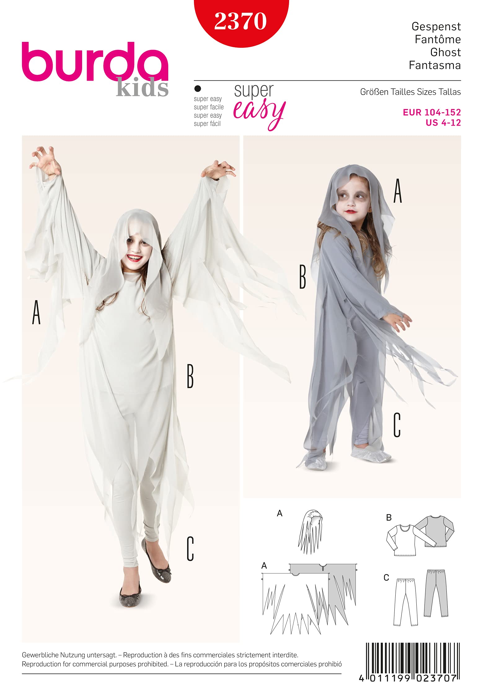 burda-style-2370-schnittmuster-gespenst-kost-m-kinder-gr-104-152 image 5