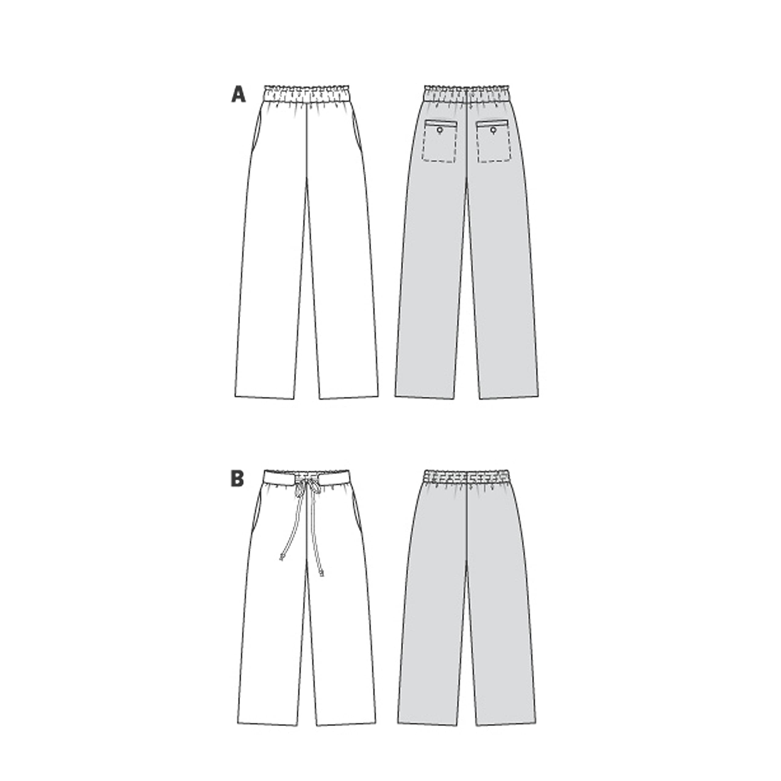 burda-style-schnittmuster-set-hose-damen-gr-34-44-weite-hose-mit-gummibund-2-mod image 5