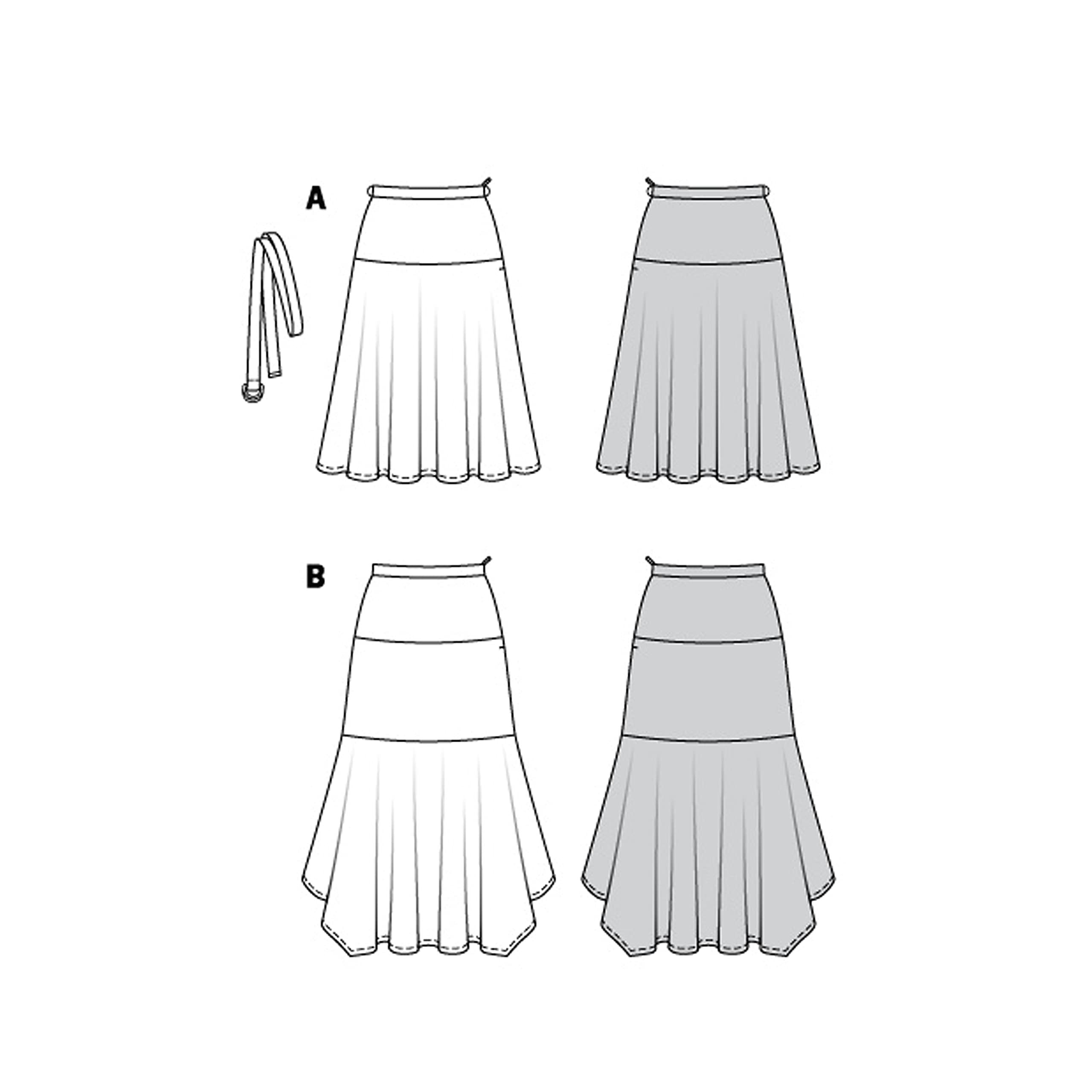 burda-style-schnittmuster-6142-damenrock-mit-passe-2-l-ngen-gr-36-46 image 5