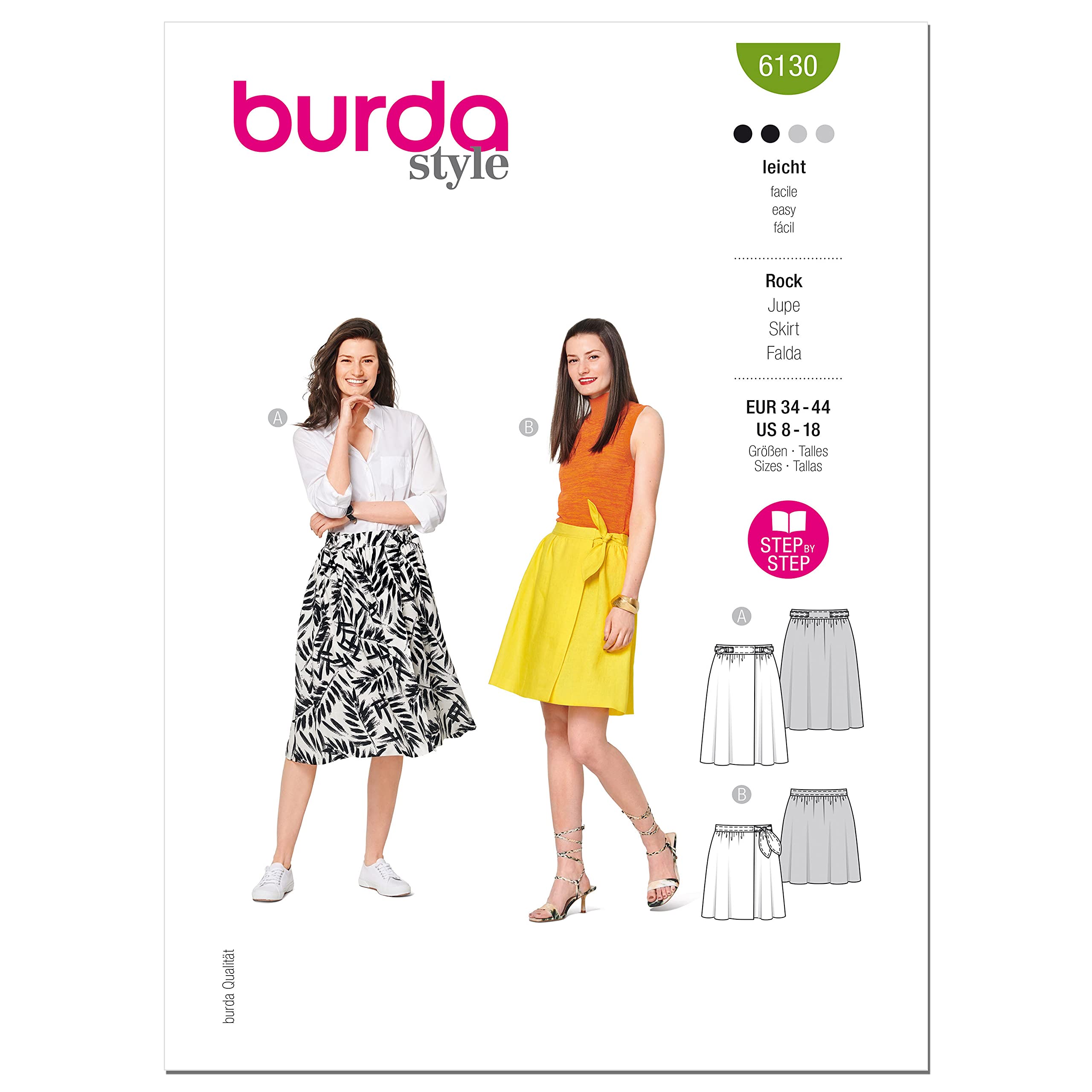 burda-style-wickelrock-schnittmuster-set-2-l-ngen-gr-34-44 image 1
