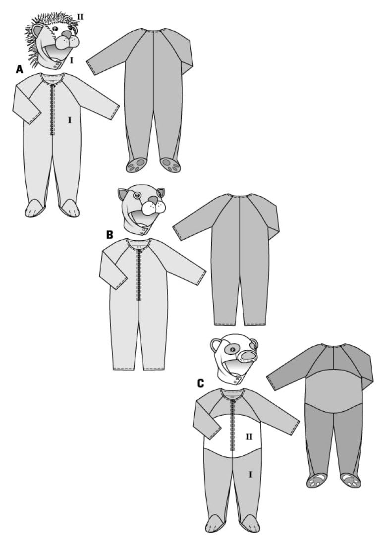 burda-kids-2355-schnittmuster-tieroverall-karneval-fasching-gr-74-98-papier image 4