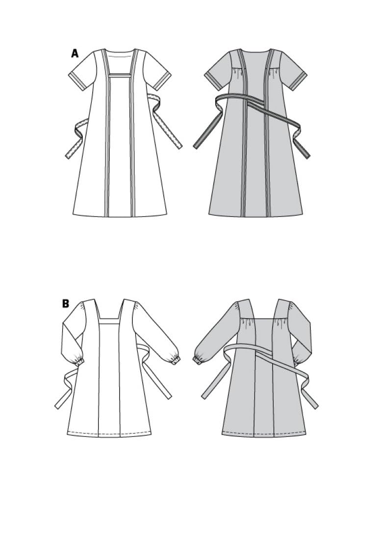 burda-style-schnittmuster-6014-sommerliche-tunikakleider-midi-mit-bindeband-dame image 3