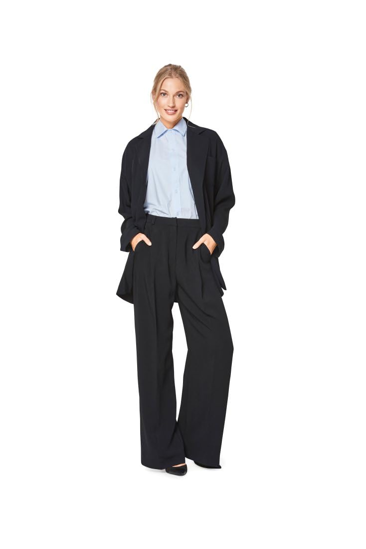 burda-style-6436-schnittmuster-damen-bundfaltenhose-und-culotte-gr-34-44 image 3