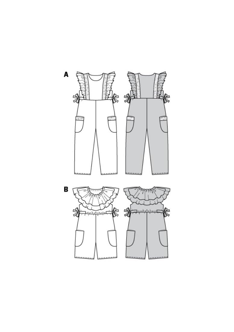 burda-style-schnittmuster-9265-overall-mit-r-schen-kinder-gr-104-146 image 2