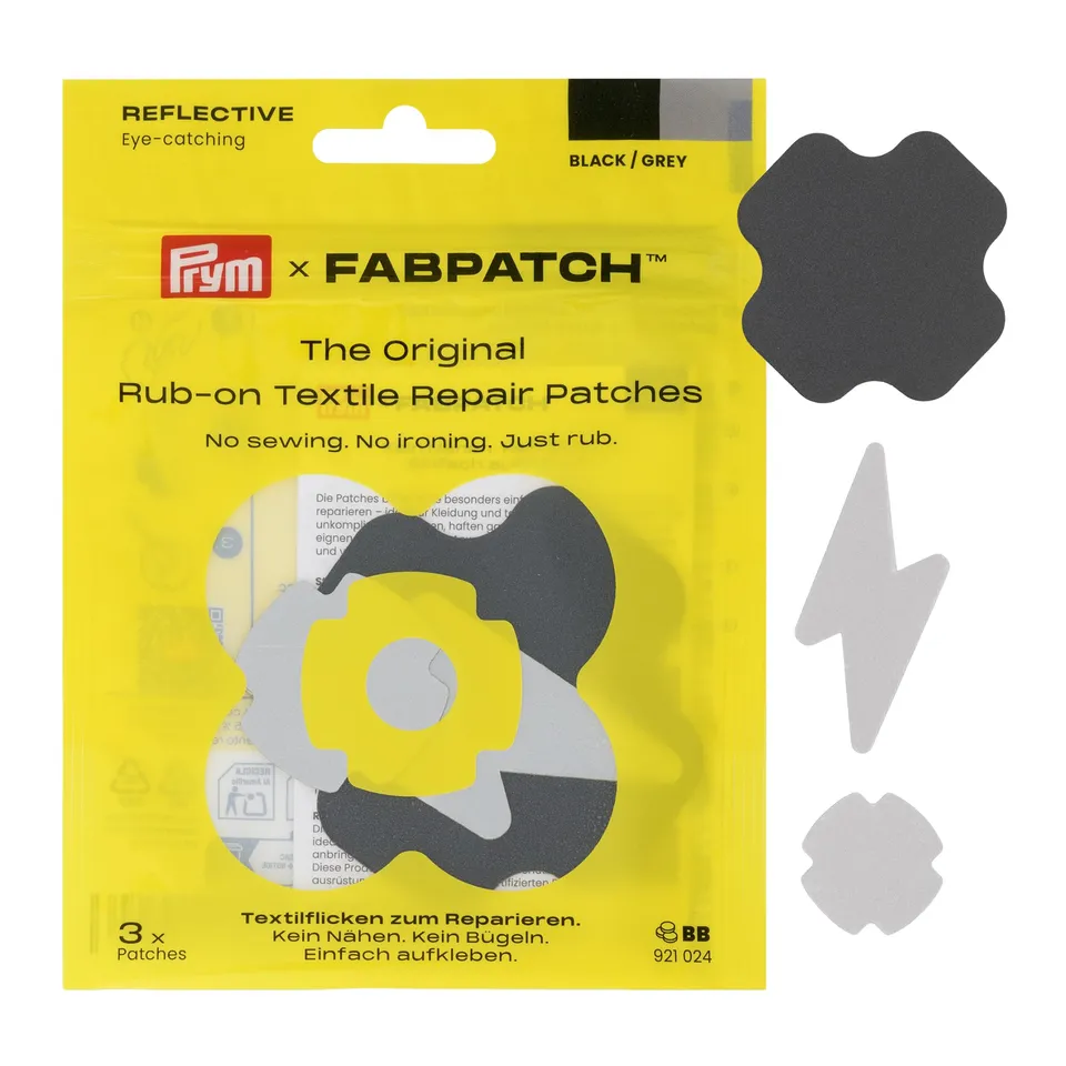 prym-921024-fabpatch-reflective-rub-on-patch-schwarz-grau-3-st-ck-selbstklebende image 1