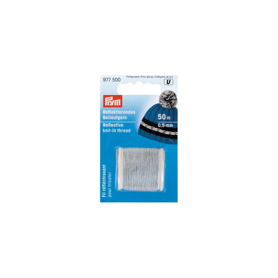 prym-977500-reflektierendes-beilaufgarn-0-5-mm-silber image 1