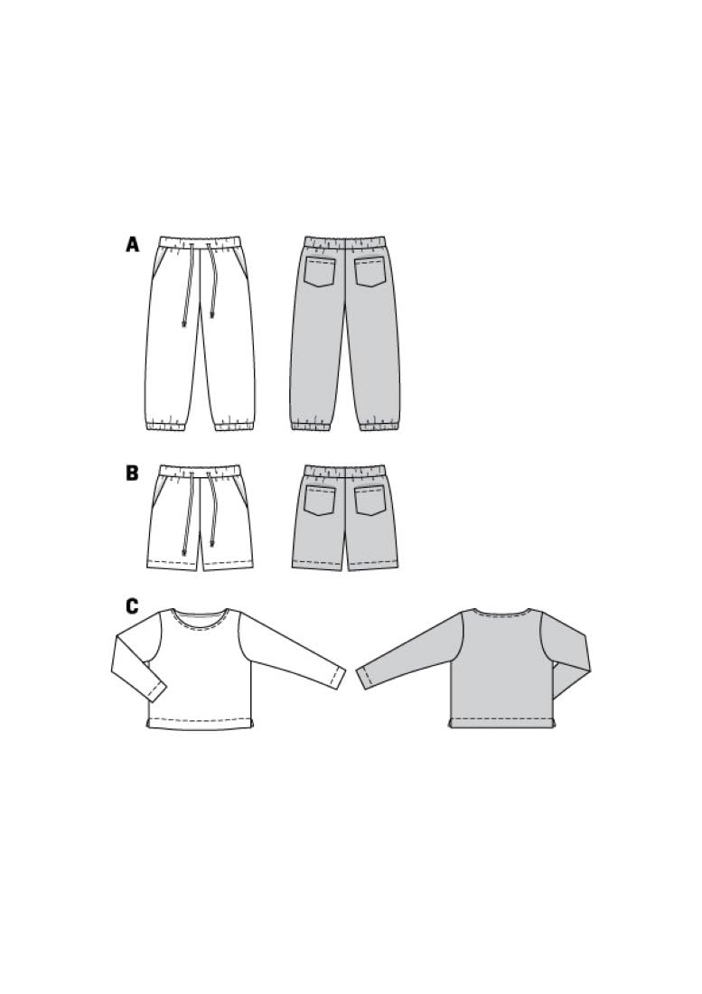 burda-kids-9261-schnittmuster-set-kinder-shirt-hose-gr-98-128-super-easy image 5