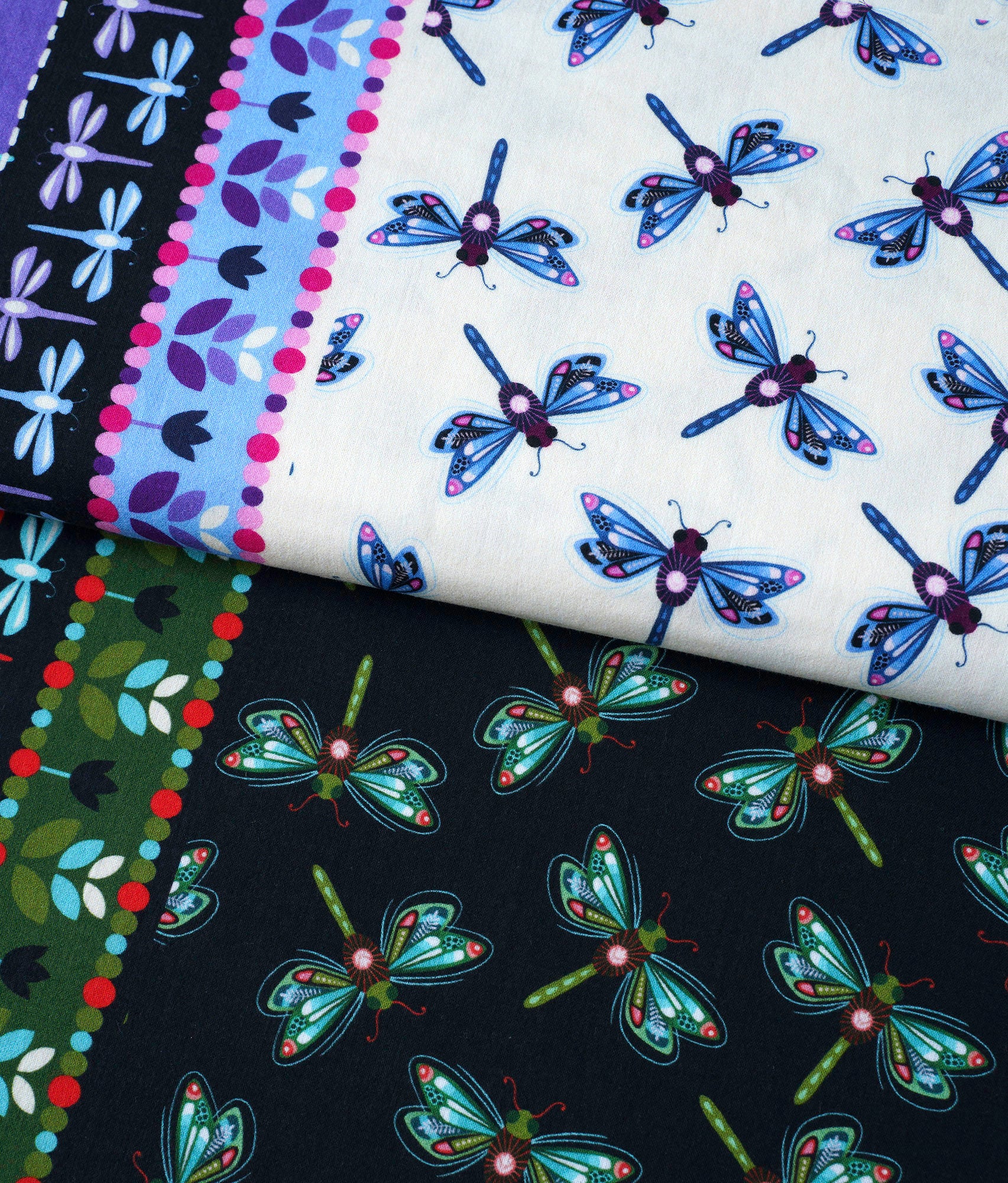 albstoffe-beetles-bugs-dragonfly-double-gauze-musselin-meterware image 5