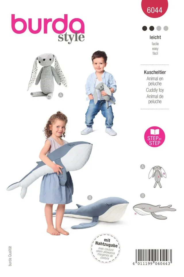 burda-b6044-schnittmuster-pl-schtiere-wal-hase-einheitsgr-e image 1