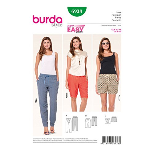burda-style-schnittmuster-6938-hose-bermudas-shorts-damen-32-46-sehr-leicht image 4