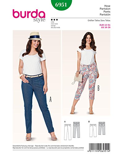burda-style-schnittmuster-6951-3-4-hose-in-jeans-optik-damen-gr-42-54 image 4