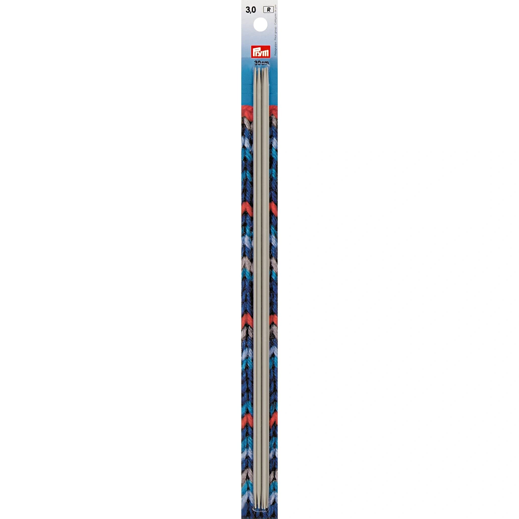 prym-191557-strumpfstricknadeln-alu-30-cm-3-00-mm-grau image 1