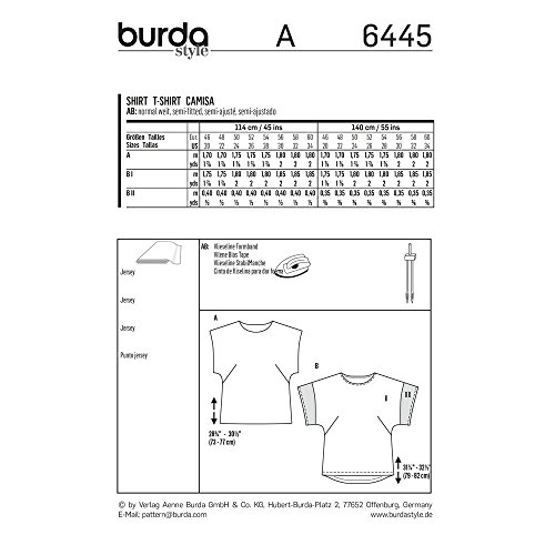 burda-style-6445-damen-t-shirt-gr-46-60-n-hlevel-1 image 7