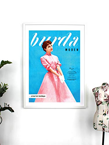 burda-style-retro-poster-blue-din-a2-cover-juni-1956 image 4