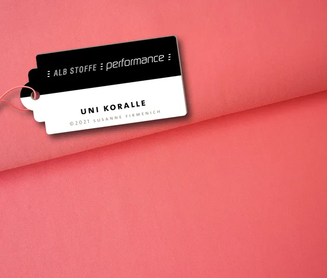 albstoffe-performance-uni-koralle-activewear-meterware image 1
