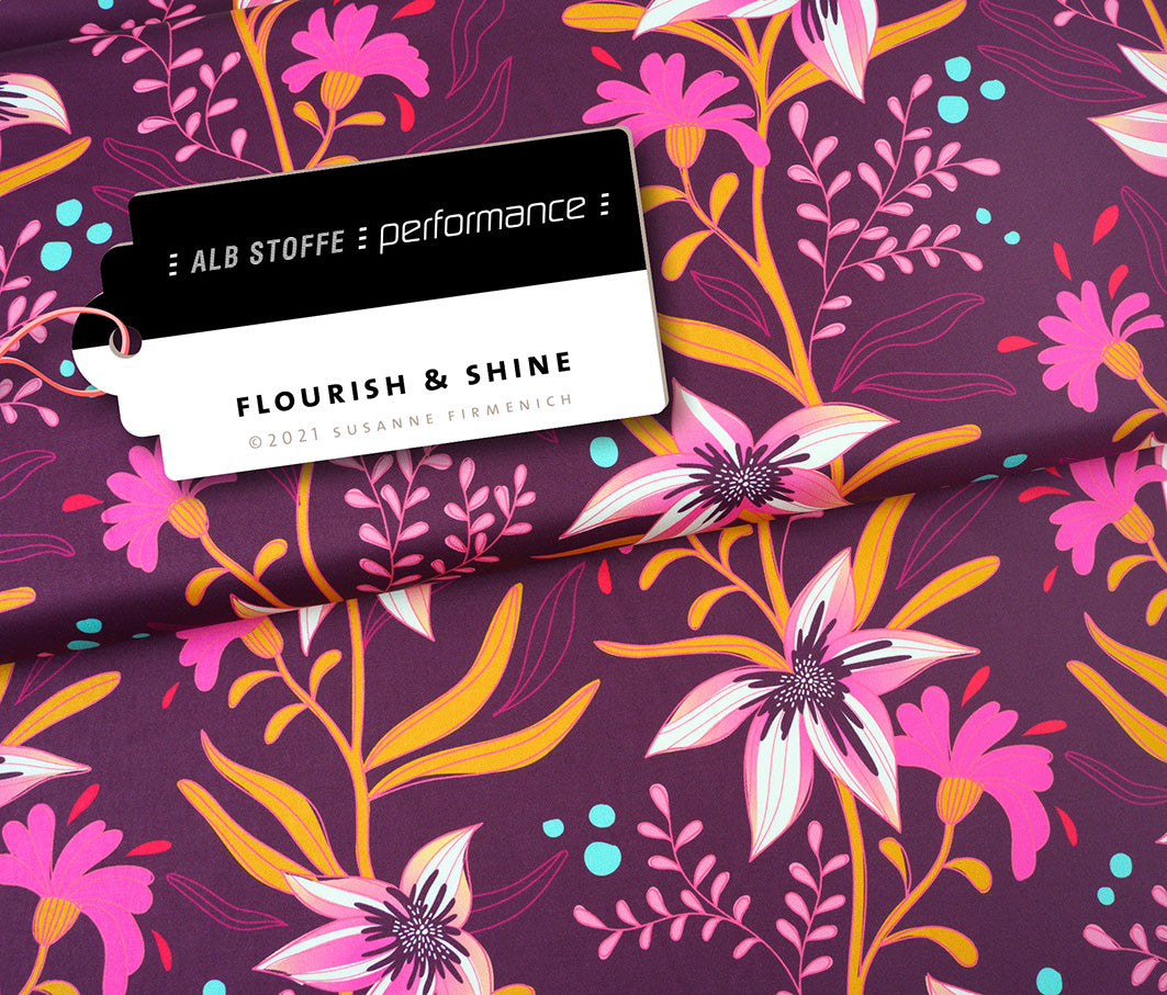 albstoffe-performance-flourish-bordeaux-active-wear-stoff-meterware image 1