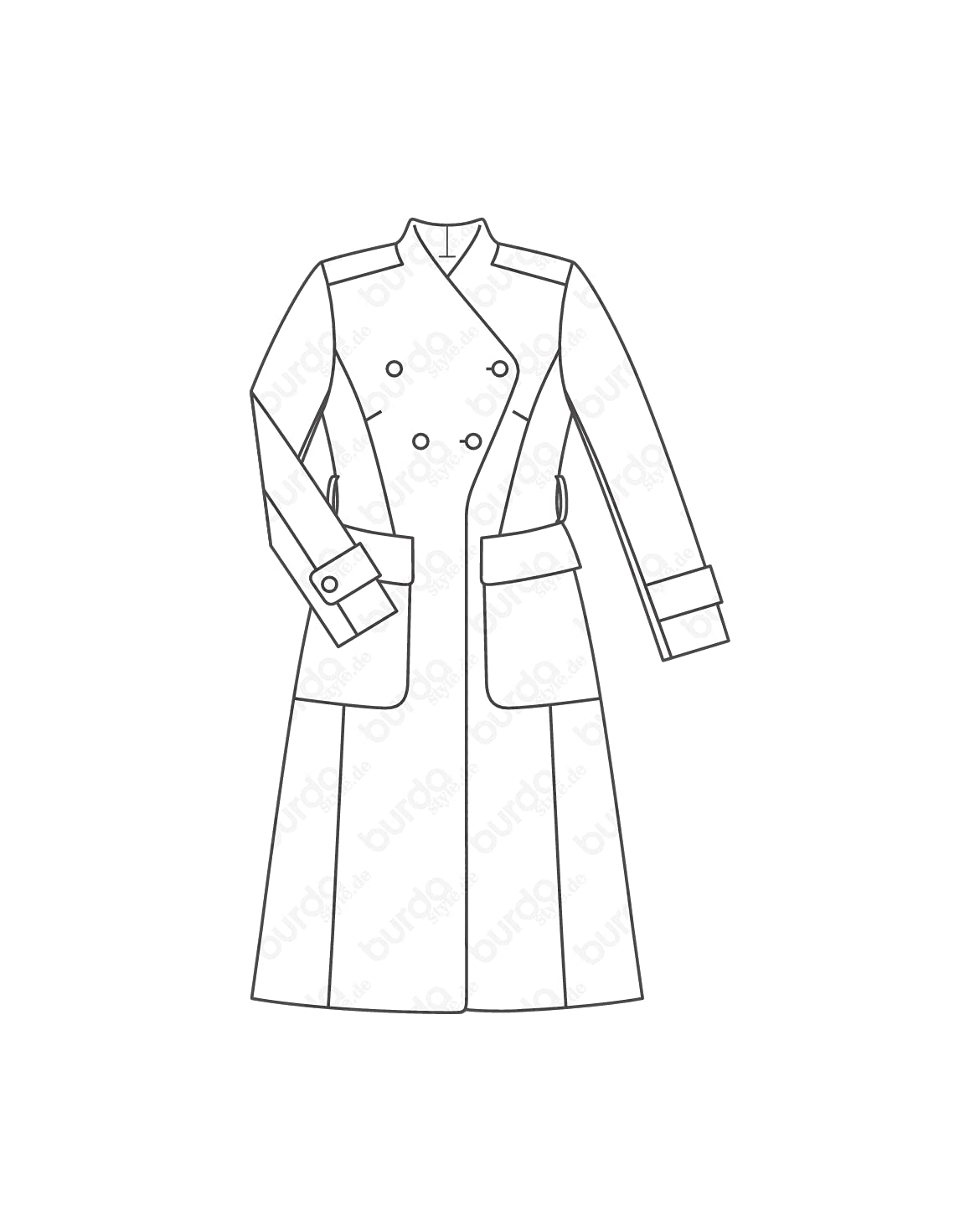 burda-style-schnittmuster-6290-knielanger-mantel-damen-34-44-tailliert image 8