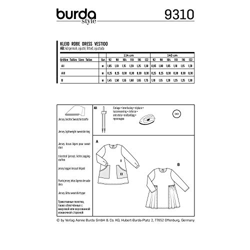 burda-style-9310-langarm-kleid-mit-taschen-und-berrock-papierschnittmuster-kids image 7