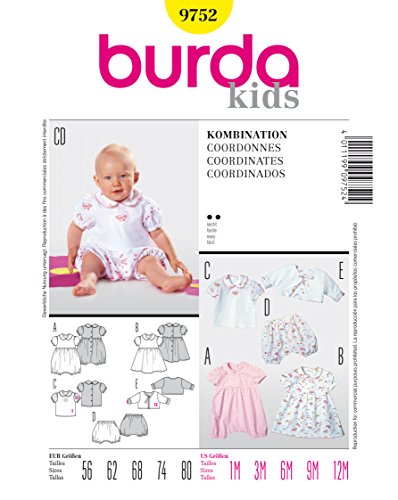 burda-style-schnittmuster-9752-baby-kombination-gr-56-80-strampler-shirt-hose-un image 4