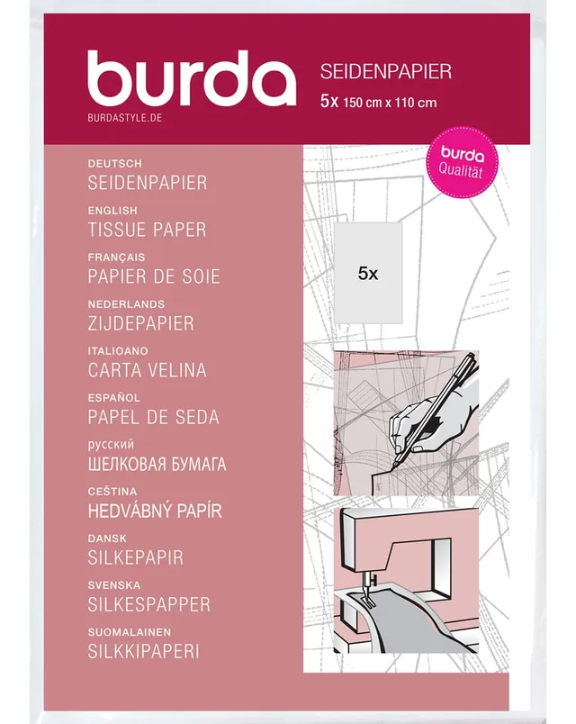 burda-style-seidenpapier-schneider-papier-5-blatt-110-x-150-cm-rosa image 1