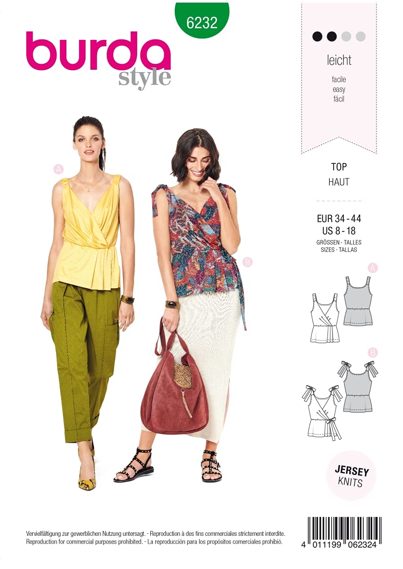 burda-style-6232-top-damen-34-44-schnittmuster image 2
