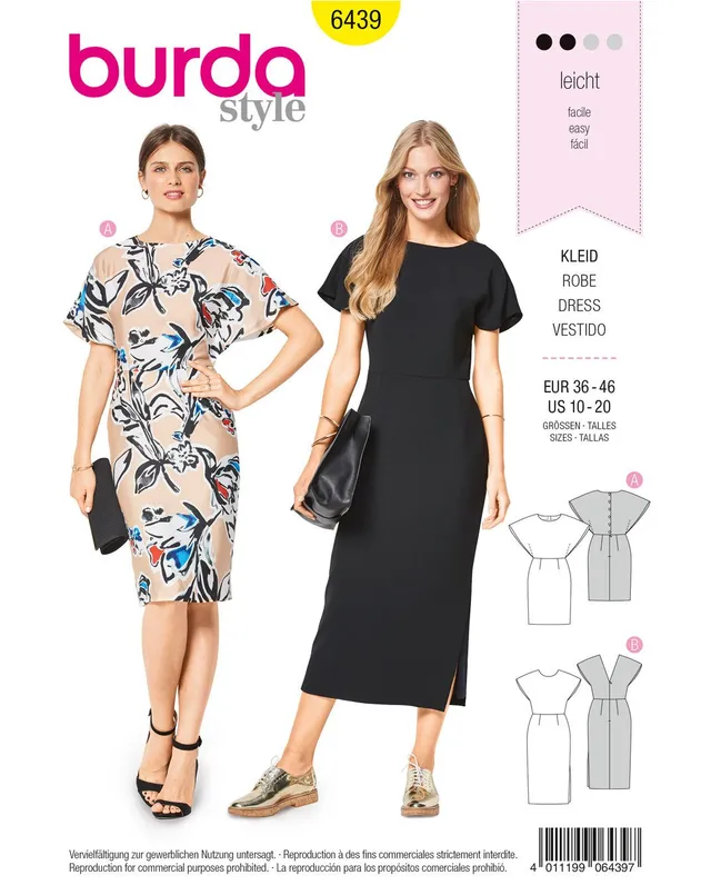 burda-style-schnittmuster-6439-kleid-damen-gr-36-46 image 1